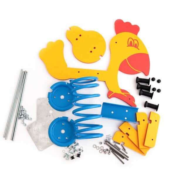 Jeu à ressort poulet - Monoplace motif animalier conforme EN1176 - Référence BT15090_1