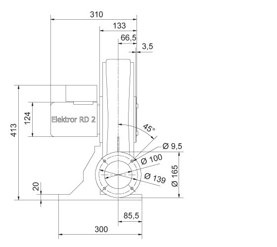 Ventilateur radial ATEX RD 2 - Elektror - Jusqu'à 90 m³/min et 6.800 Pa - Protection anti-explosion_1
