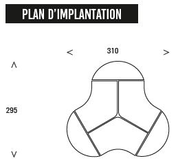 3 Postes EXPRIM Marguerite avec 3 Convivialités - Référence 9105 BP B - Fabrication Française - Plans 120° et Écrans Translucides_1
