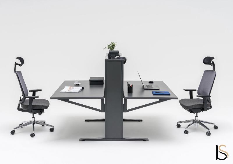 Bureau électrique 2 personnes Flow - MDD - 140, Anthracite_1