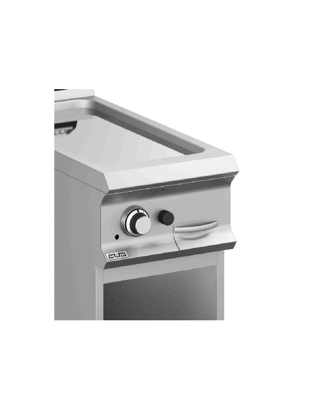 Plancha gaz - Plaque en chrome sur placard ouvert - MBM_1