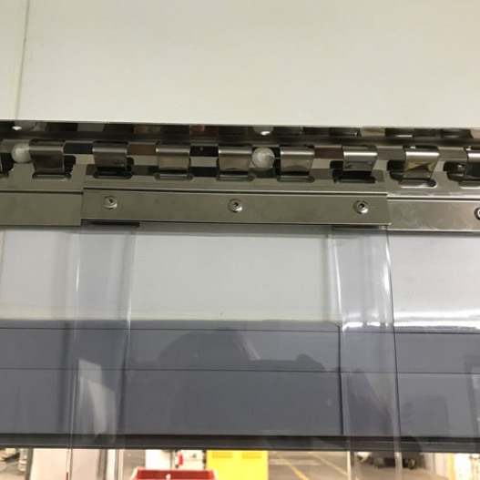 Système de rideau à lanières PVC pour isolation des zones de travail