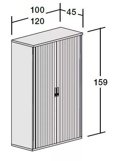 Armoire de rangement à rideaux PVC - 3 étagères - hauteur 158 cm (4 largeurs au choix) So Madrid_1