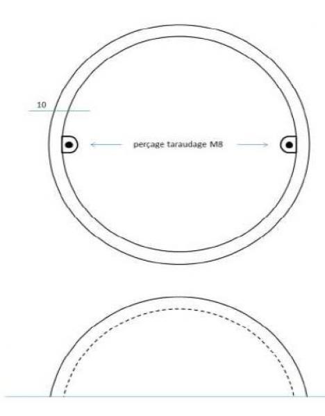 Borne fonte demi-sphère Stresa Diam 400 mm_1