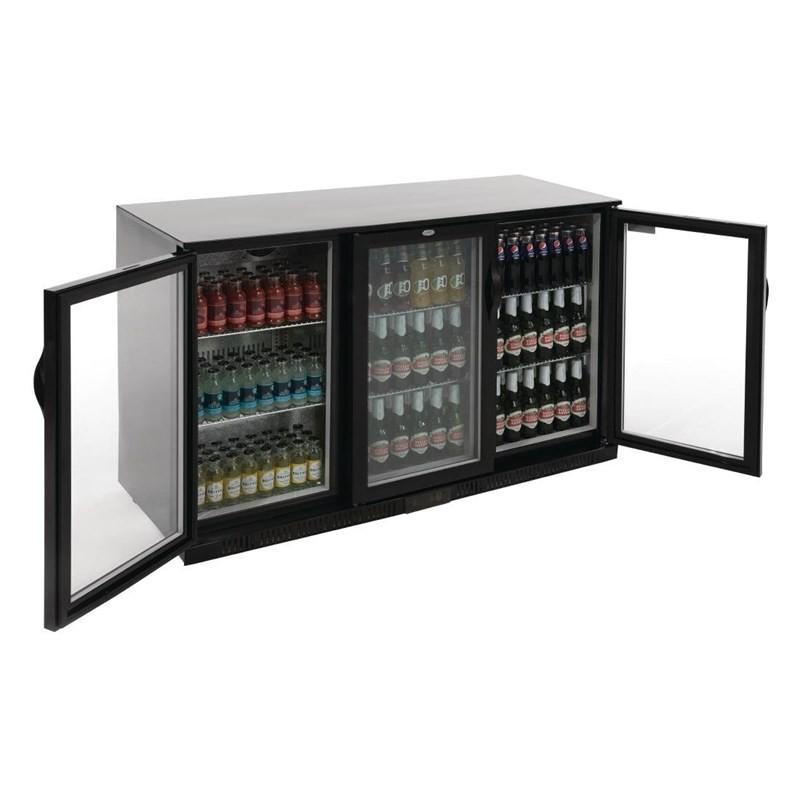 Arrière-bar trois portes pivotantes Série G noir 330L GL004 Polar_1