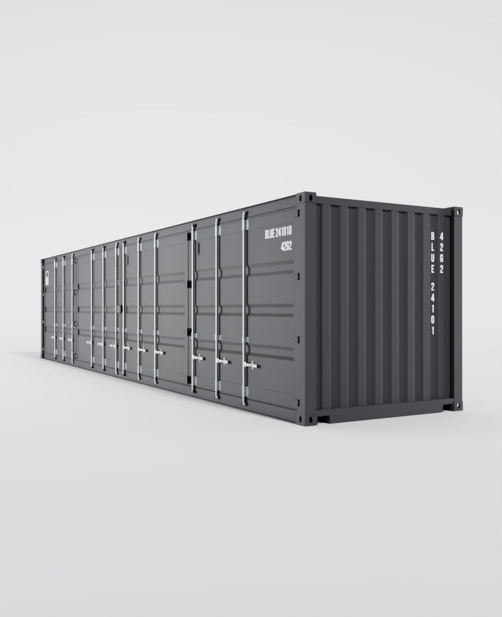 Container maritime 40 pieds - Open Side - Bluetainer - Options neuf ou occasion étanche/non étanche_0