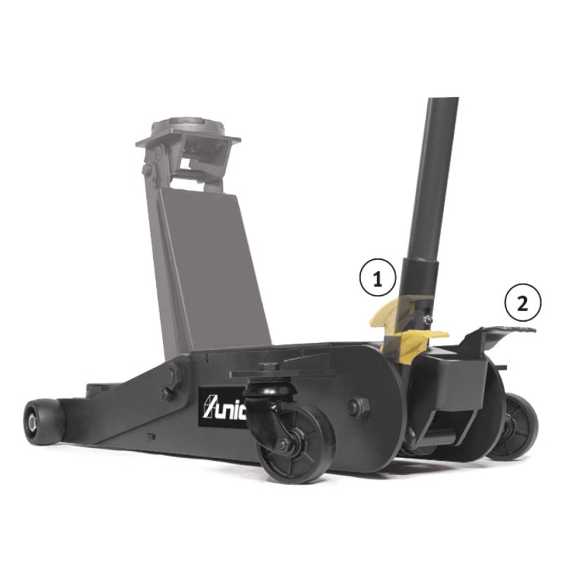 Cric rouleur Unicraft SRWH 20 S TOP - professionnel surbaissé 2T avec système de protection mécanique breveté_1