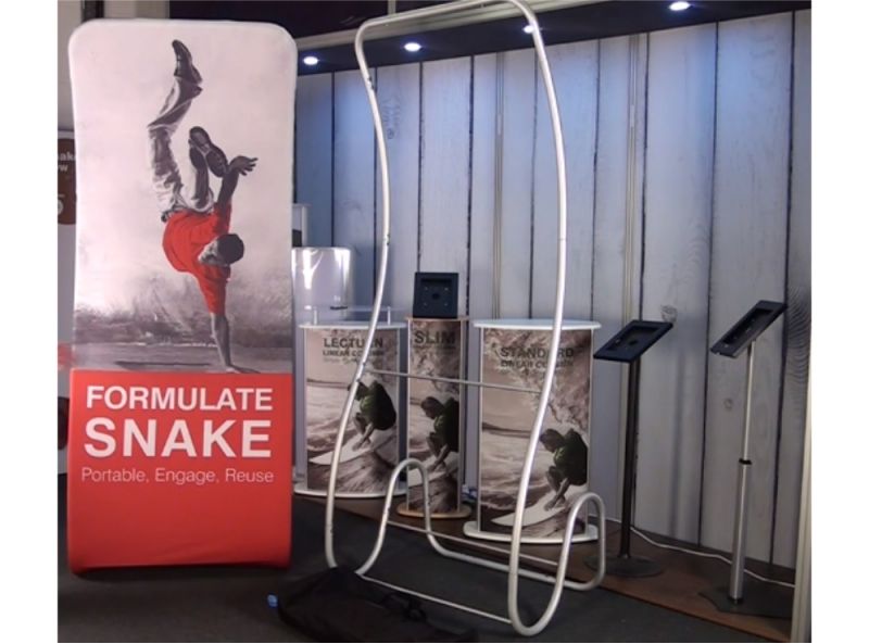 Totem Formulate Snake - Magik Expo - L 93 x H 230 x P 90 cm - Impression recto-verso et montage facile_1