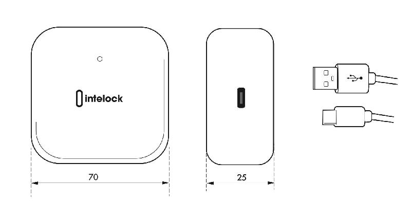 Gateway WiFi - Passerelle connectée pour gestion à distance - WiFi 2.4G - Réf : 00078934 - INTELOCK_1