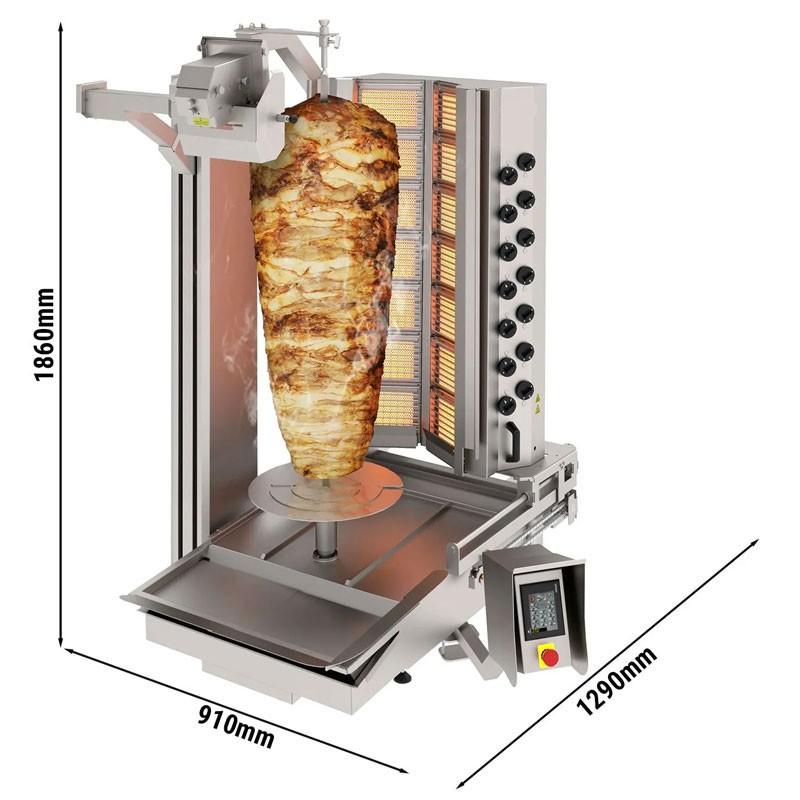 Grill Döner kebab gaz automatique 14 brûleurs max 280 kg_1