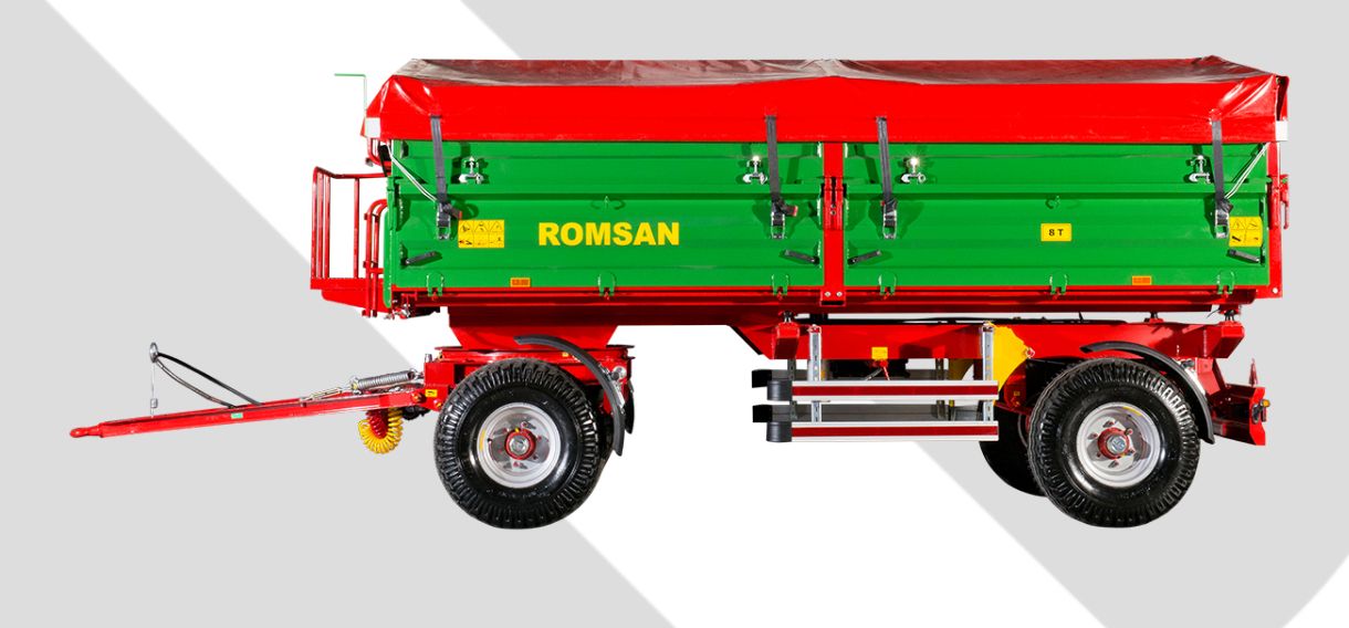 R 80 CSGA benne agricole à double essieu - Romsan - capacité 8000 kg_1