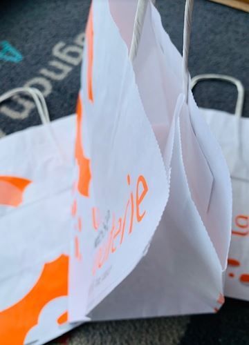 Sac kraft éco personnalisable - brun, blanc ou couleur - tout format avec ou sans marquage/ Vente à emporter_1