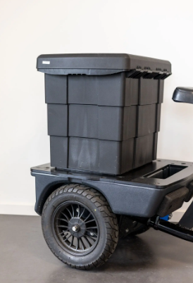 Tracteur électrique autoporté compact avec caisson sécurisé Black box - Capacité 100kg -Cobrane A1_1