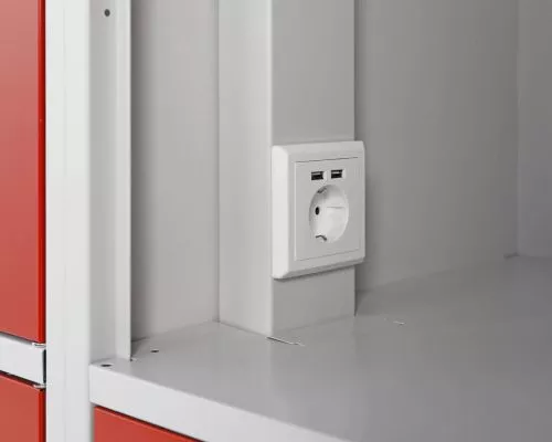 Vestiaire métallique  4 portes - avec fonction de recharge - 60 cm de largeur_1