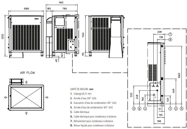 MF 86 WS - Machine à glace en supergrains - Scotsman - 2500 kg/24 h - finition inox, sans cabine de stockage_1