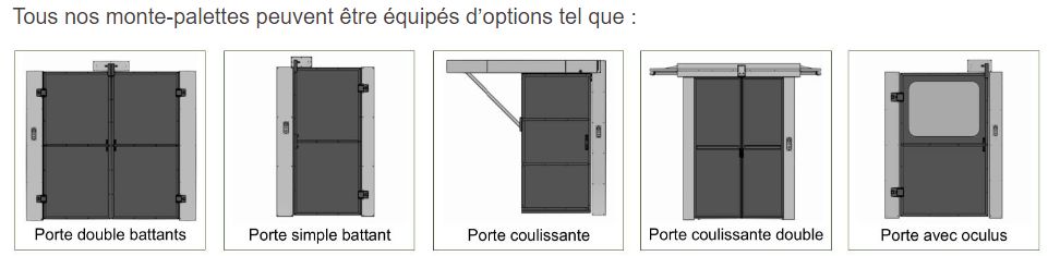 Monte-palettes Hamon - Charge 500 à 700 kg - Élévation jusqu'à 12 m - Dimensions personnalisables_1