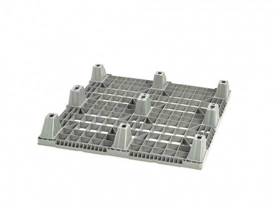 Palette plastique perdue emboîtable - EMB1012N/PP/9P - 1000x1200mm - 9 plots - résistante et recyclable_1