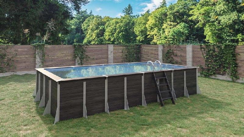 Piscine Barfleur hors sol rectangulaire 20m² - composite PVC/chanvre - structure acier - fabrication française_1