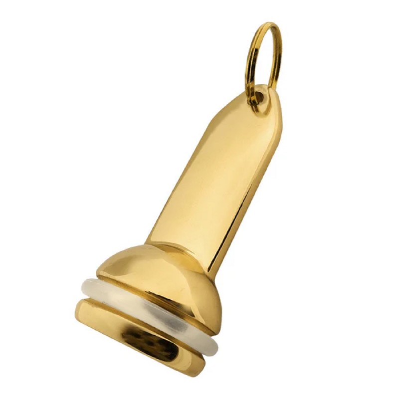 Porte-clés poire laiton_1