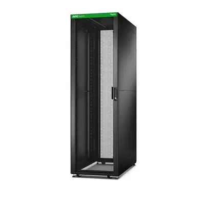 Baie EasyRack 600mm/42U/1000mm avec toit, panneau latéral, roulettes, noir_1