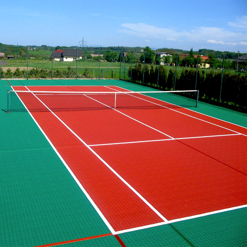 Dalle de sol clipsable pour terrain de tennis_2