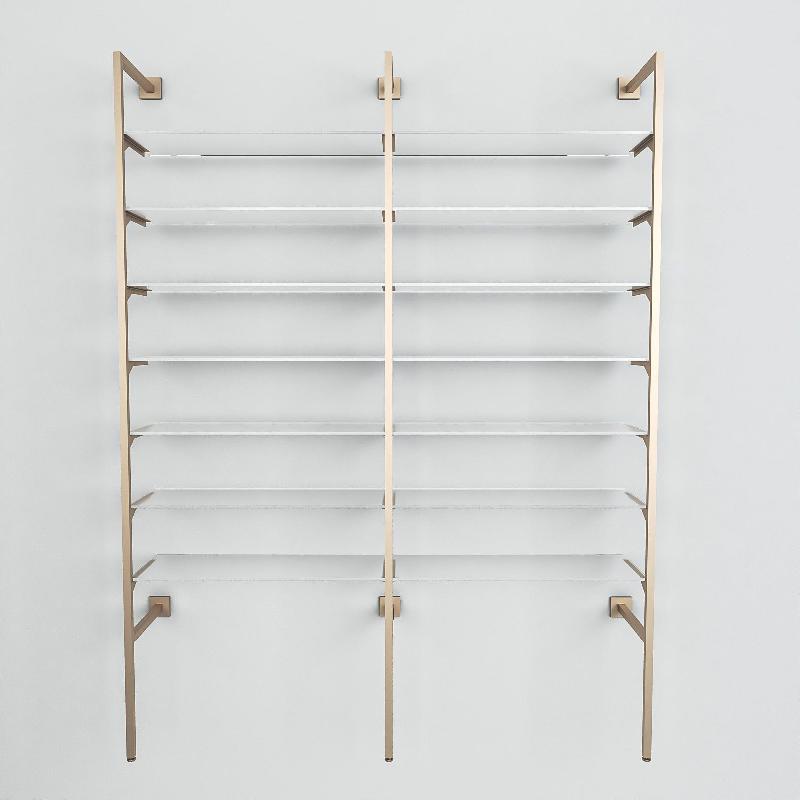 Élément suivant Queen Vogue nickel brossé 7 tablettes verre L90xH240cm_1