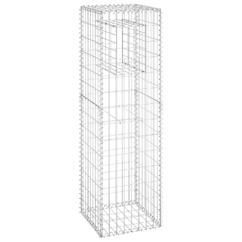 Vidaxl poteaux à panier de gabion 2 pcs 40x40x140 cm fer 151263_1