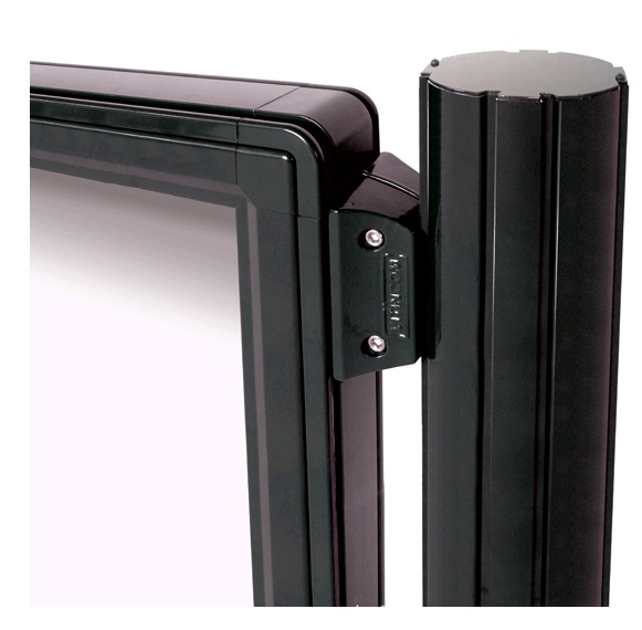 Vitrine simple face sur pieds - Cadre aluminium 75mm - Plexichocs 4mm - Finitions anodisées ou peintes_1