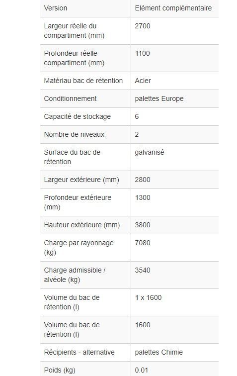 203254W - Rayonnage pour palettes PR 27.25 - 6 palettes EURO ou 4 palettes chimie - Élément extensible_1