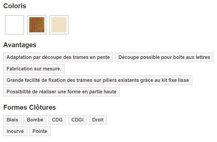 Clôture PVC CL 04 E / TYPE 02 E - embout plat - CG Pro - traverse inox gainées - barreaudage 80x28mm_1