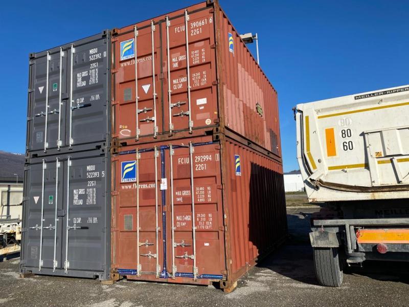 Container maritime d'occasion 20 pieds - Dernier voyage - Acier corten_1