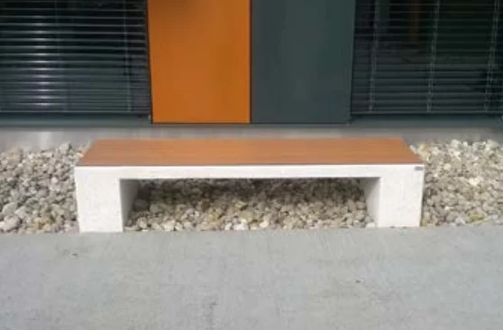 Banc béton assise bois KOLN_1