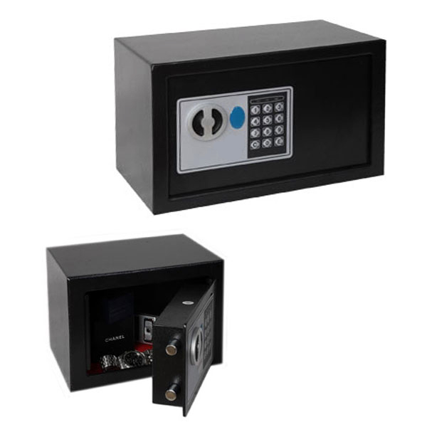 Coffre-fort de sécurité 4 L - Réf. 350721 - Serrure électronique et clé de secours_1