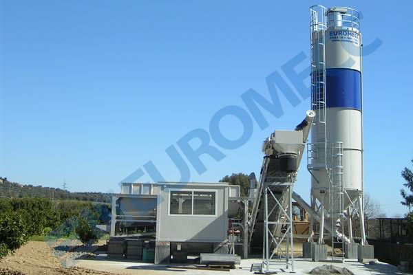 Euromobil T20 Centrale à Béton - Euromecc - Mobile - 60 m3/h - Bas Coût d'Entretien_0