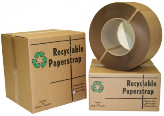 Feuillard papier kraft renouvelable, biodégradable et 100 % recyclable - cerclage de colis légers et regroupement de produits_1