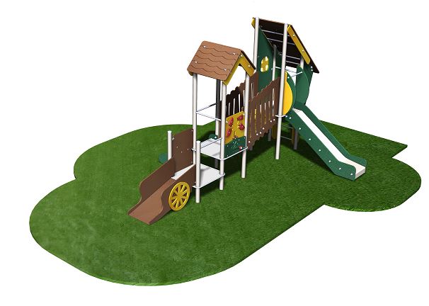 Structure de jeux 2 tours - Gamme Terra - TE20901I - Âge minimum 4 ans - Capacité 14 enfants_1