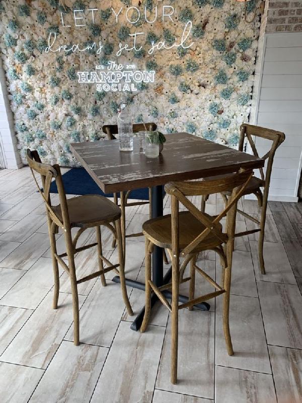 Lot de 4 Chaises de Bar - Dos croisé Héritage Bois_1
