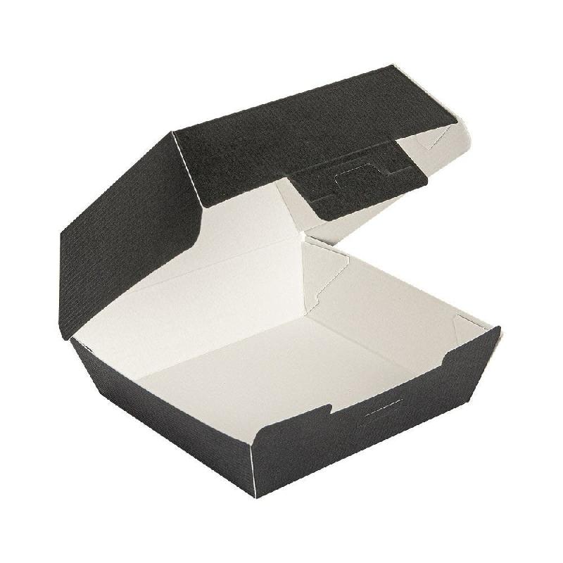 Boîte burger The Pack carton ondulé nano micro S 13X12,5X6,2cm noir - par 450_1