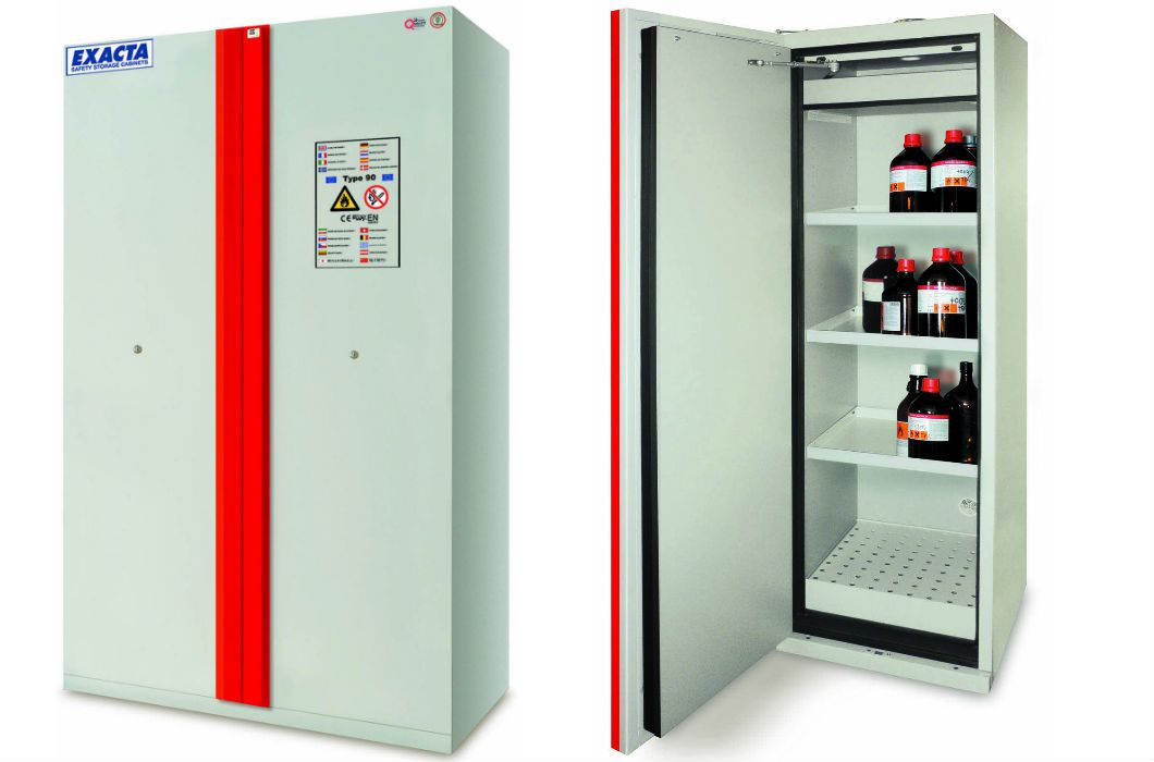 Efomy11 - Armoire anti-feu pour produits inflammables et radioactifs - Exacta Safety Storage Cabinets - Grise_1