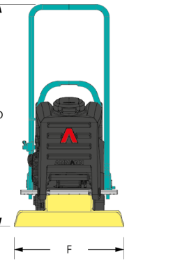 Plaque vibrante Ammann APF 15/40 - largeur 400mm, moteur 2.9 kW, faible vibration_1