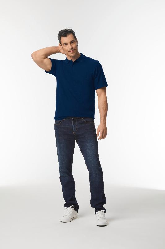 Polo Homme Softstyle Double Piqué - Réf: GI64800 - Gildan - 100% coton peigné ring spun, maille piquée, col en bord-côte_1