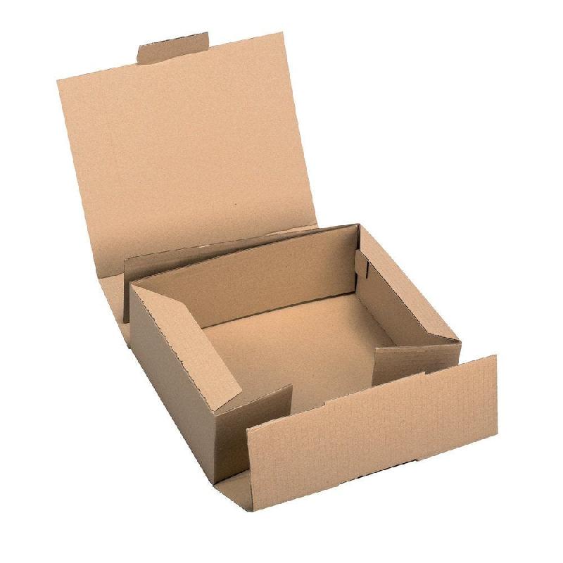 Boîte d'expédition simple cannelure brune 30x24x10cm - par 20 - protection renforcée et facile à monter_1