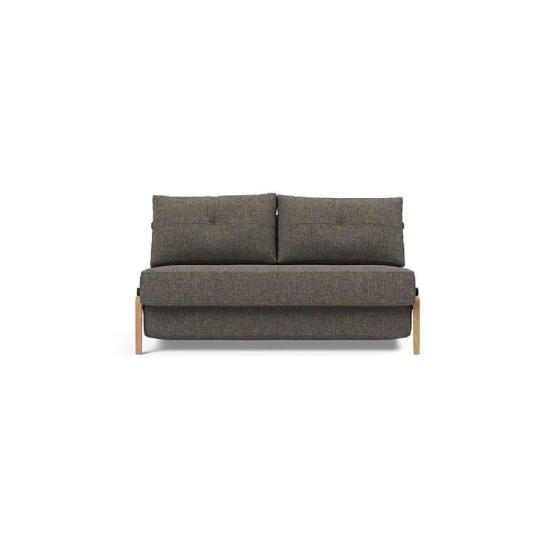 Innovation Living - Canapé design Cubed Wood 02 convertible lit 200x160 cm - tissu Flashtex Dark Grey_1