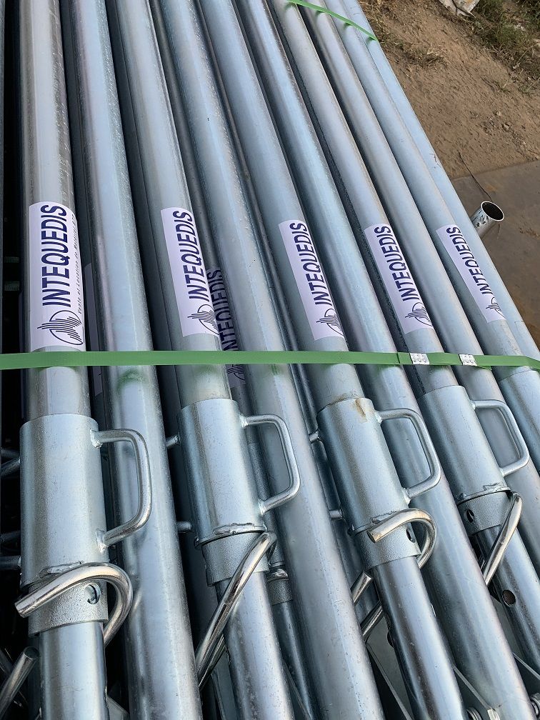 Tirant poussant galvanisé - 1.80 à 3.50 m - stabilisation de pré-mur ou pièces préfabriquées_1