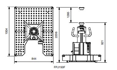 Vérin de fond de fosse télescopique hydropneumatique, capacité 15t pour la pose/dépose des boîtes de vitesses - avf 4121_1