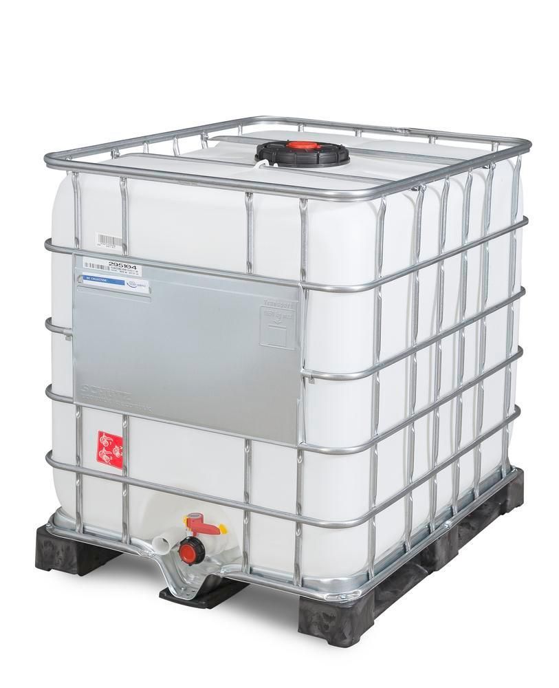 266157w - Cuve IBC 1000 litres - Palette PE - Ouverture DN 225 - Sortie DN 50 - Récipient PEHD stabilisé UV_1