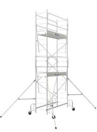 Échafaudage en acier galvanisé avec plancher 186x54 cm