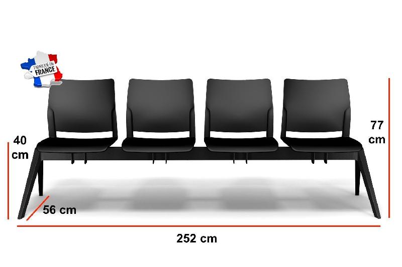 Poutre d'accueil en polypropylène Adela - Sokoa - 4 places_1