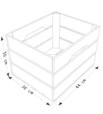 T3S4 - Caisses en bois - Simply A Box - L44 x H30 x P36 cm - Fabriquées en France - Bois brut ou 6 coloris de lasure à l'eau_1