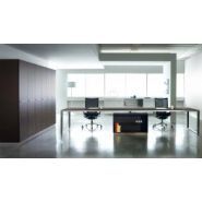 Aplomb - bureaux de direction haut de gamme avec structure en acier inoxydable et finitions en bois ou verre - Arlex_2